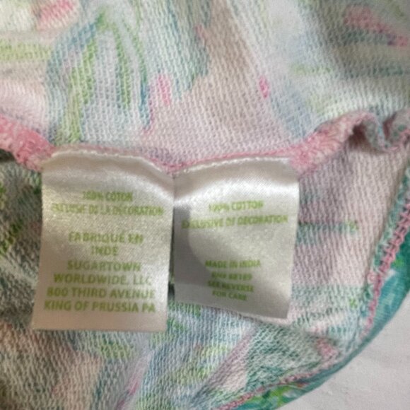 Lily Pulitzer Girls M Pool Beach Cover Up Pink Blossom Zip Up Hooded - Picture 11 of 12